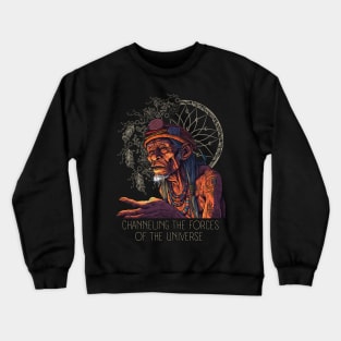 Ayahuasca And the Old Shaman Ritual Crewneck Sweatshirt